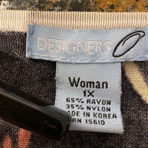 Z womens Designers 3/4 sleeve stretch plus size knit top 1X. EUC - Picture 4 of 4